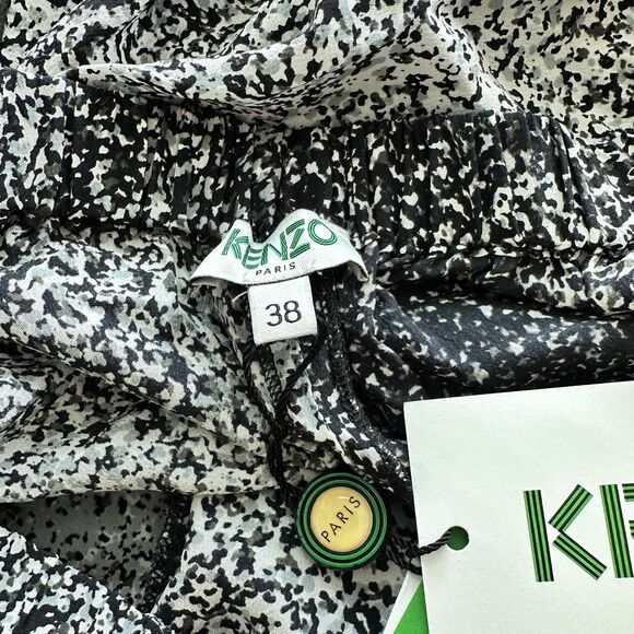 KENZO Paris Sand Silk Anthracite black and white speck Size 38 US 6 - Picture 3 of 12